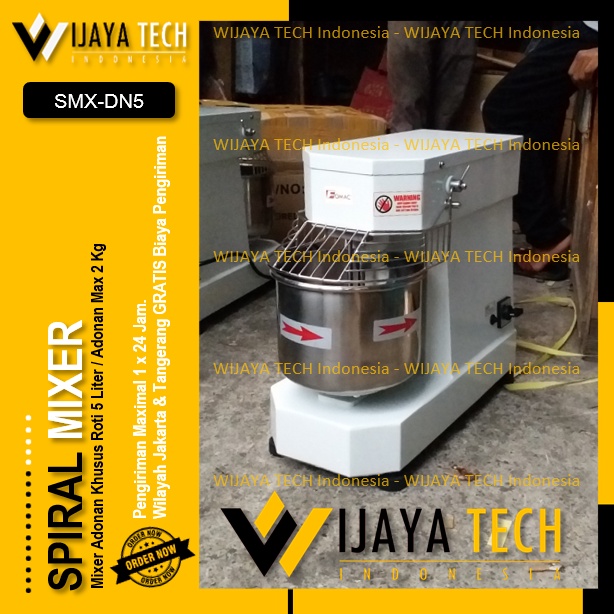 Spiral Mixer 5 Liter FOMAC SMX-DN5 Mixer Adonan Roti Mie 5L SMX - DN5 Dough Mixer 5 L