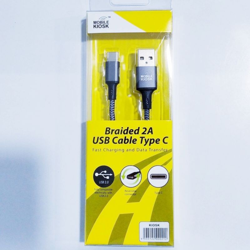 USB Cable Type C 2A Fast Charging/Kabel Charger tipe C 2A/Kabel Carger tipe C 2A (Mobile KiosK)