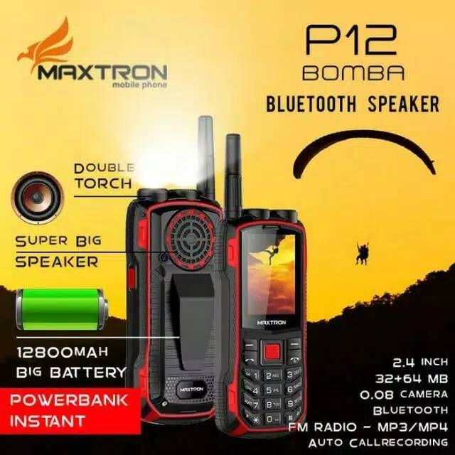 HP Maxtron P12i p12 i BOMBA 12800 mAh bluetooth speaker double big torch senter ganda big speaker SP