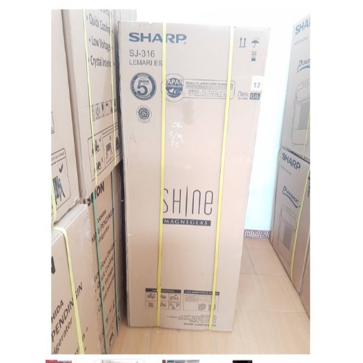 SHARP Kulkas 2 Pintu 256Liter SJ-316MG GR/GB Low Voltage PROMO GARANSi