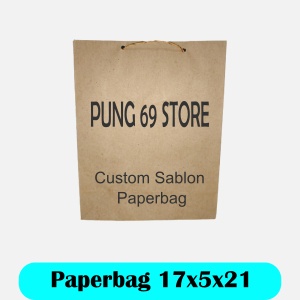 

Paperbag Tas Kertas size 17x5x21 Souvenir Goodiebag Custom Sablon FREE DESAIN