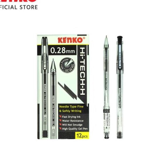 

۩ Pen Hitec Kenko 0.28 [Per Lusin] - Hitam ❆
