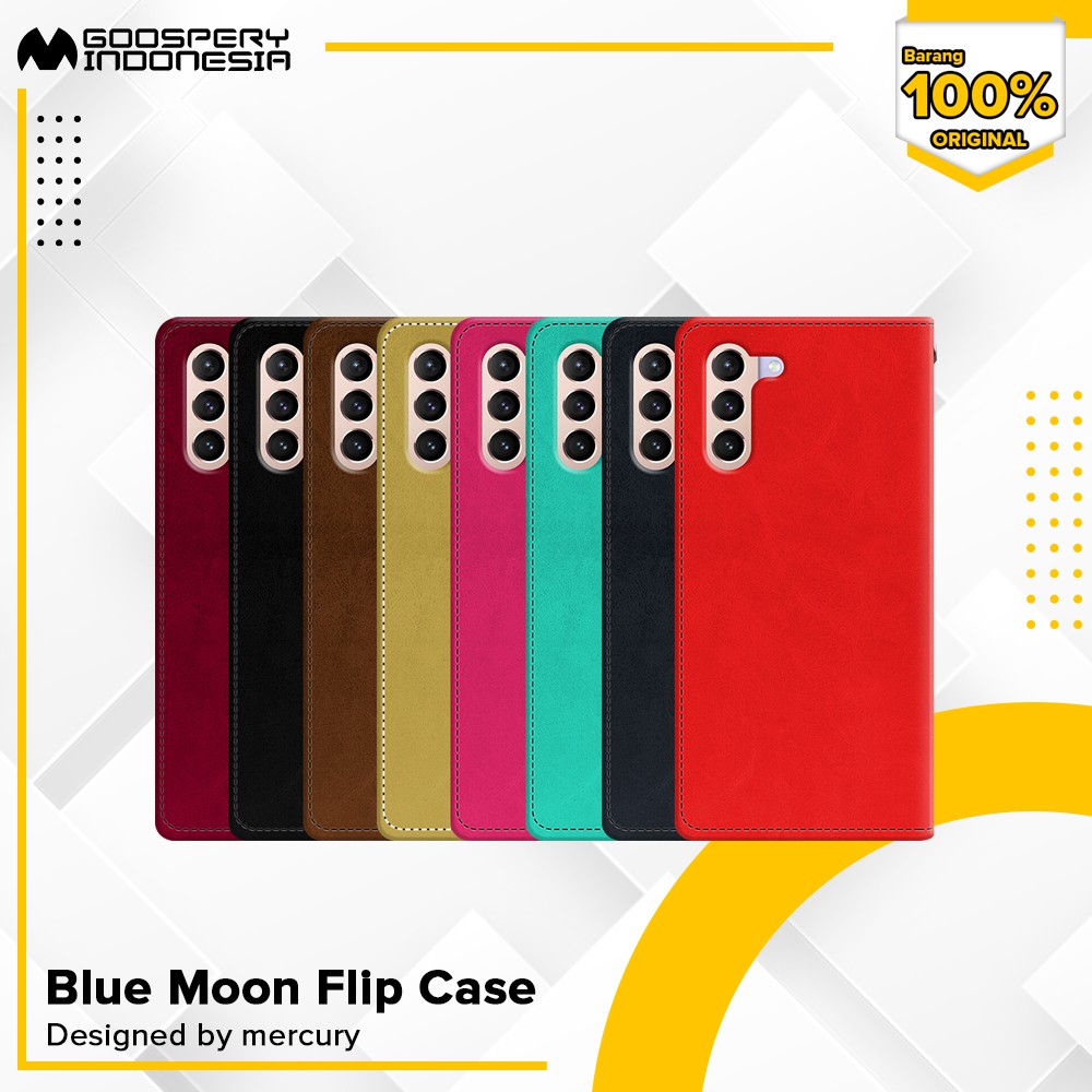 Goospery casing Samsung galaxy S21 Plus G996 Bluemoon Flip leather Case