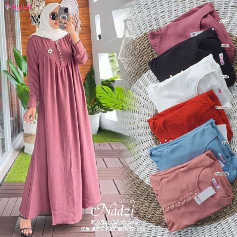 NADZI DRESS BY ALILLA / GAMIS POLOS CRINCLE AIRFLOW LD 110