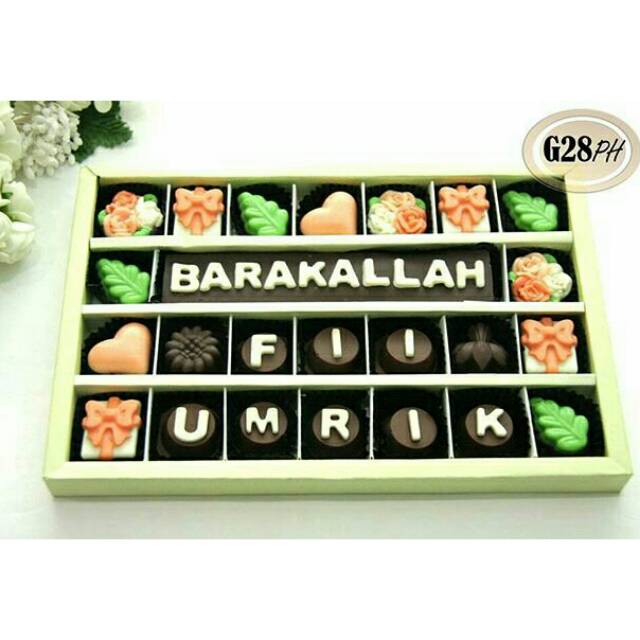 Coklat Gift Ucapan Barakallah Fii Umrik G26ph Shopee Indonesia