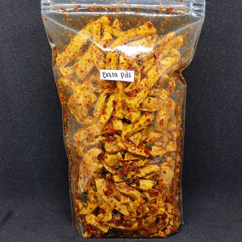 Basreng pedas daun jeruk 75grm /baso goreng/setik basreng pedas daun jeruk-Ektra pedas