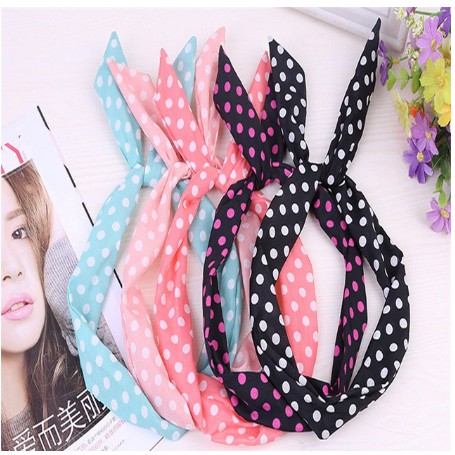 BANDO KAWAT MOTIF / BANDANA RAMBUT KOREA / AKSESORIS RAMBUT KOREA TERMURAH