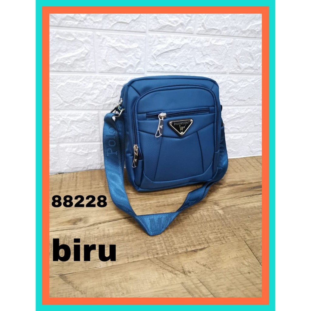 TAS SELEMPANG POLO MILANO - 88228 - Tas Pria TAS SELEMPANG COWO KEKINIAN TAS PINGGANG