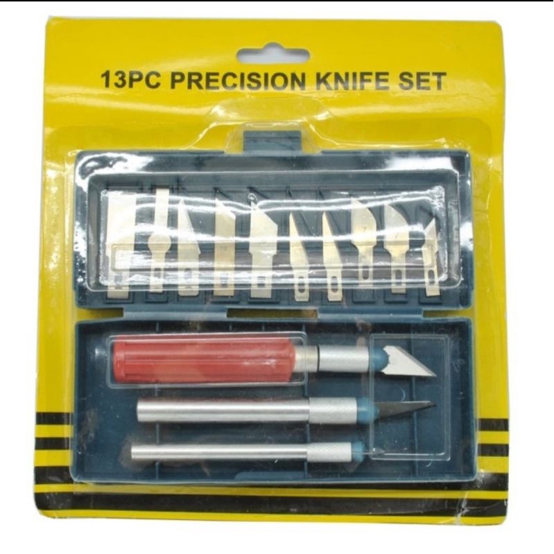 PISAU UKIR SET 13PCS - CUTTER PEN -PEN UKIR -ART KNIFE - CRAFT KNIFE