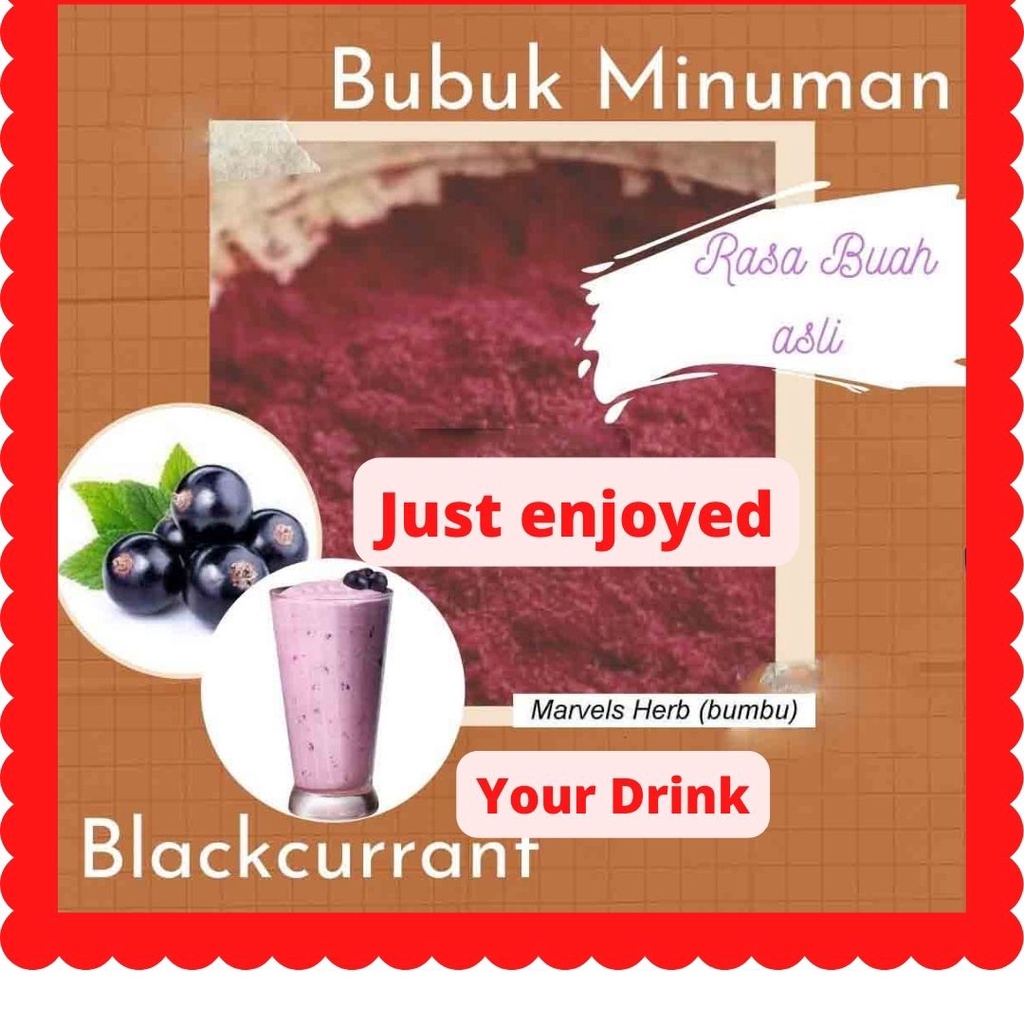 Jual Bubuk Minuman Rasa Blackcurrant Milky 1 Kg Minuman Powder