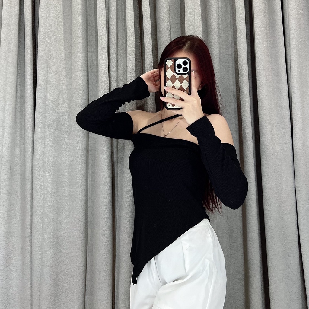 Off shoulder longsleeve silang