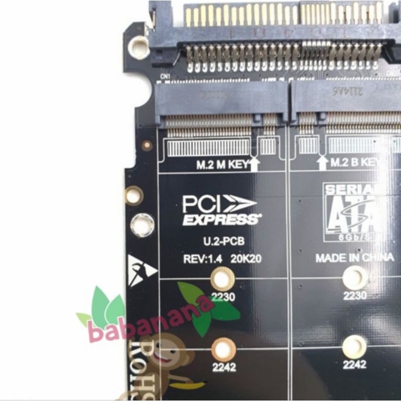 SSD M.2 nvme and M.2 sata to SAS converter adapterd card untuk motherboard server bukan untuk laptop