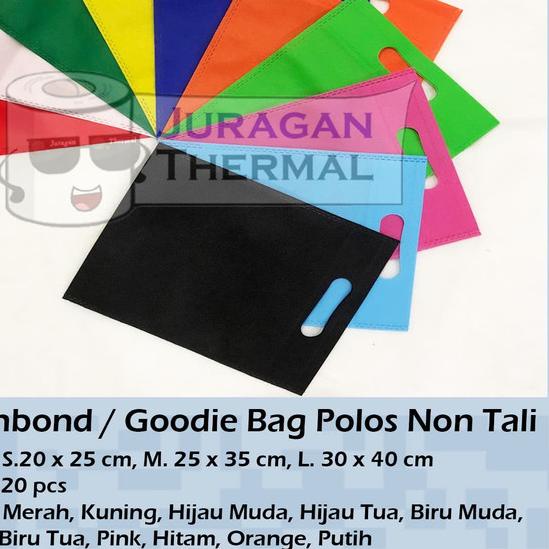

™ Tas Goodie Bag Medium 25 x 35 Polos |Spunbond Oval MEDIUM ECO Friendly - Biru Muda ♢