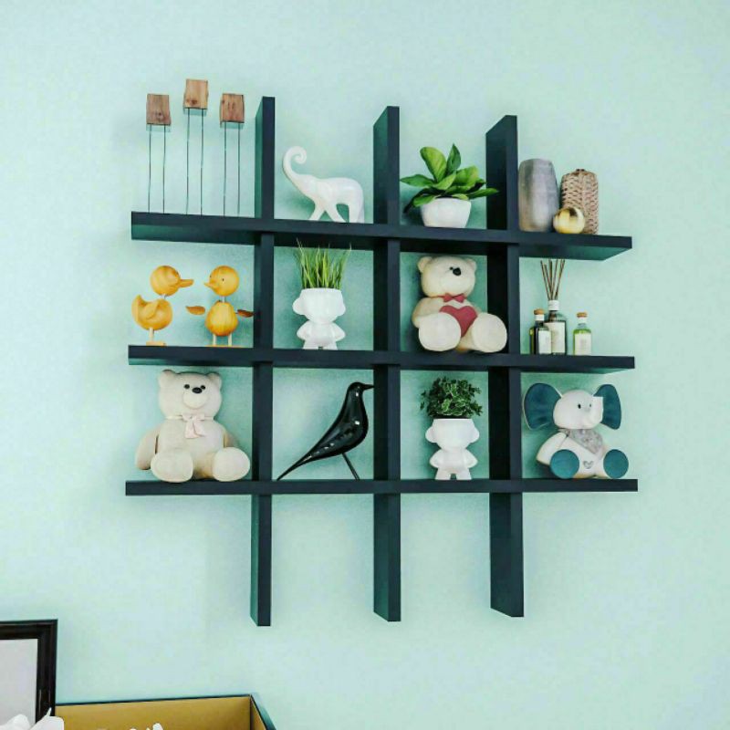 RAK SUSUN RAK TEMPEL RAK DINDING MINIMALIS MODERN DESAIN KEKINIAN COCOK UNTUK BUKU FOTO DAN BONEKA