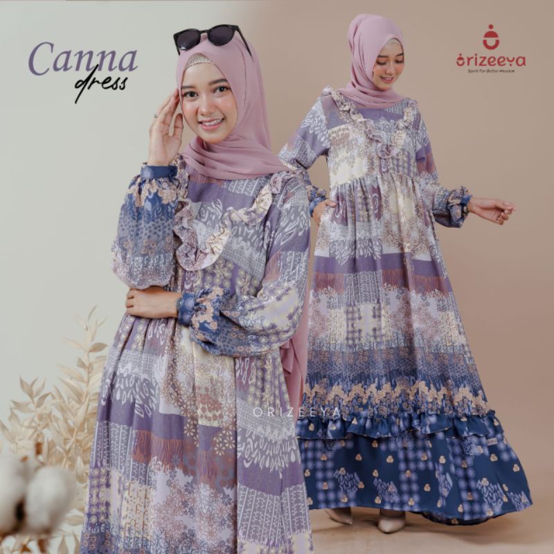 NEW DRESS BY ORIZEEYA, CANNA DRESS ORIZEEYA TERBARU LIMITED-BISA COD BAYAR DI TEMPAT