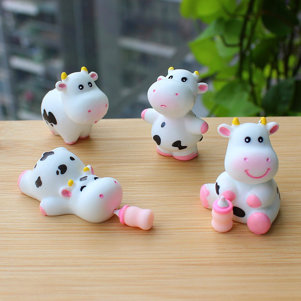 Rebuy Miniatur Sapi Resin Handmade Dekorasi Lanskap Mikro / Kantor / Craft Anak