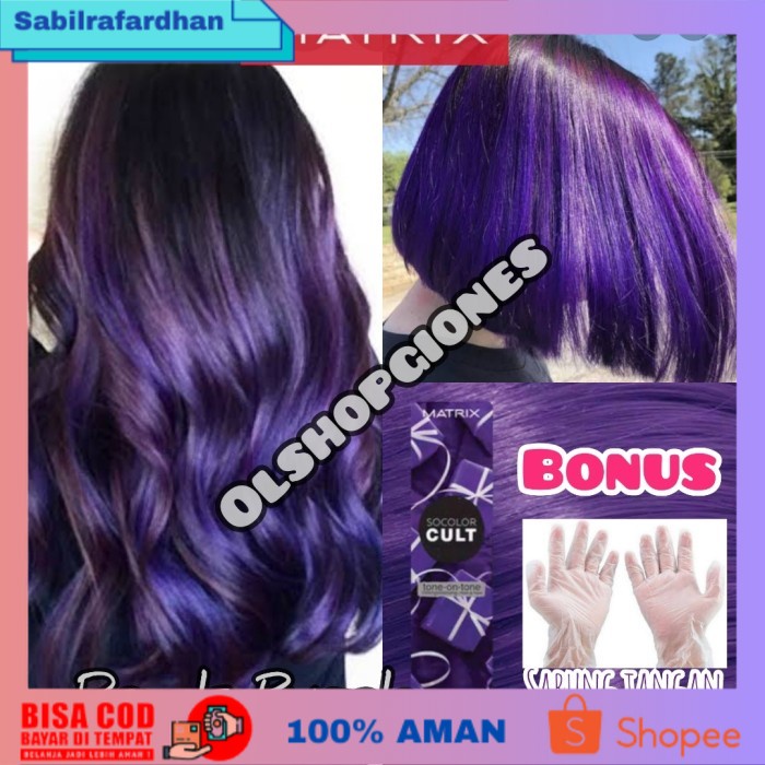 (COD PROMO) Matrix Socolor Cult Royal Purple ungu Cat Rambut UNGU + Oxydant 100ml