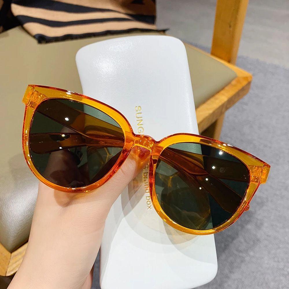 Agustinina Kacamata Bulat Perempuan Ins Gaya Travel Oversized UV400 Fashion Jelly Color Eyewear