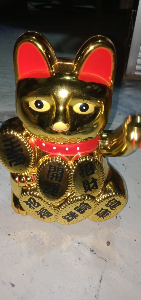 Lucky Cat /kucing Rejeki/kucing Hoki/kucing Maneko Neki Baterai 16.5cm