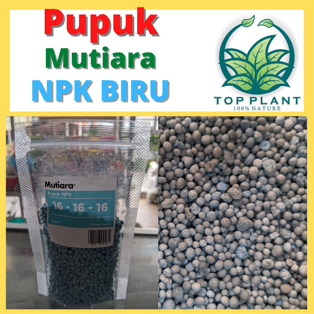 Pupuk Npk Mutiara Biru 16-16-16 100 Gram
