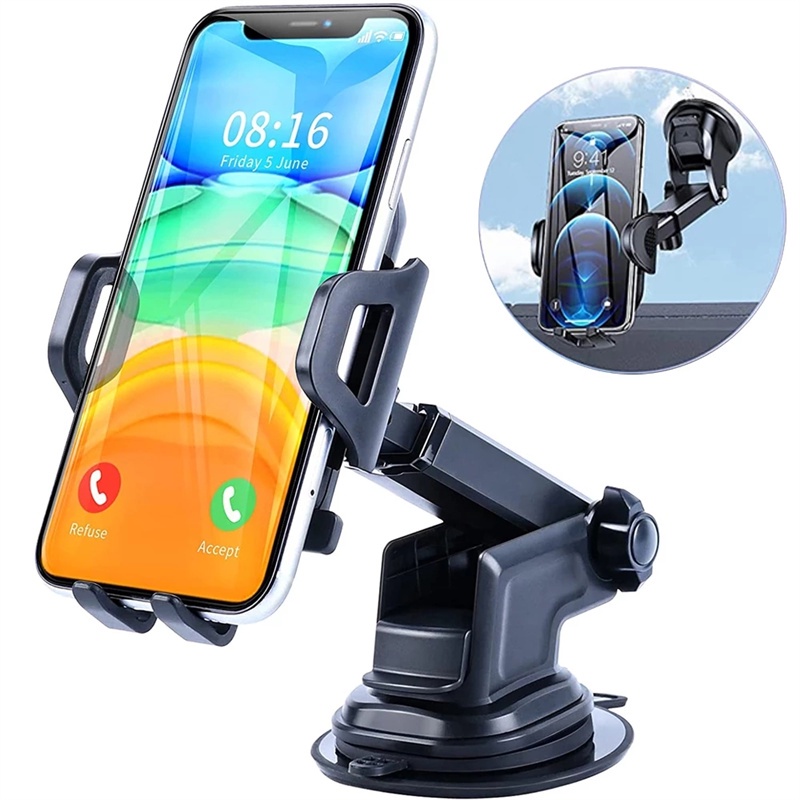 Bracket Suction Cup Rotasi 360 Derajat Holder Handphone Universal Dengan Pengunci Otomatis