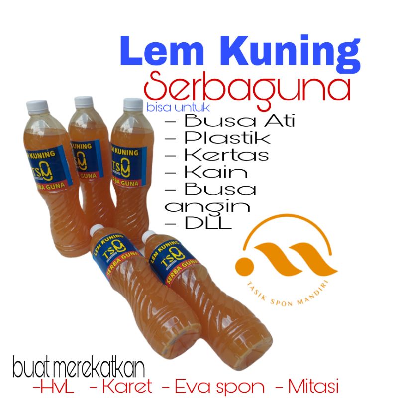 Lem Kuning / Lem Aibon / Lem kuning Serbaguna / Lem Kuning kemasan botol 1 liter