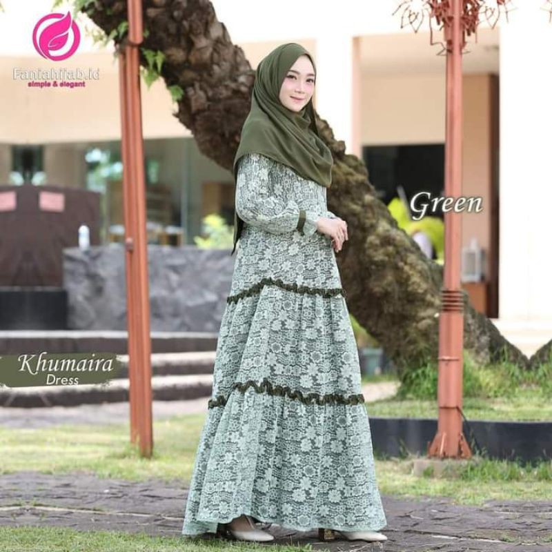 Khumaira Dress Gamis Brukat by Fania Hijab
