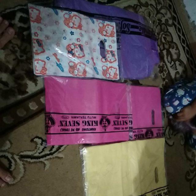 Isi50lembar Tenteng Softhandle Polos 25x35cm 25x35 Kantong Plastik Soft Handle Baju Souvenir Belanja