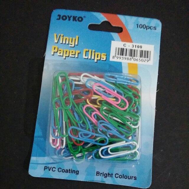 

paper clip vinyl merk joyko isi 100pcs SATUAN Murah