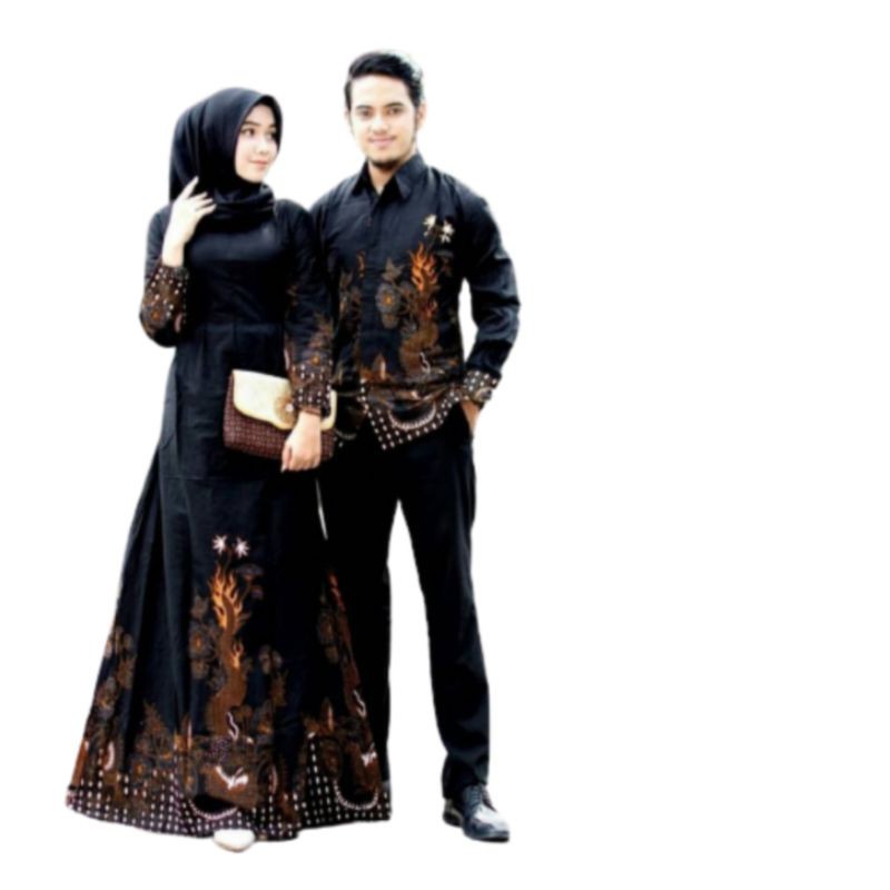 MAJUJAYA BATIK - COUPLE BATIK GAMIS / DRESS BATIK COUPLE - CB308-KODE 3