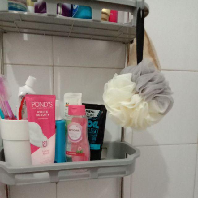Shower Puff Bahan Pe Aneka Warna