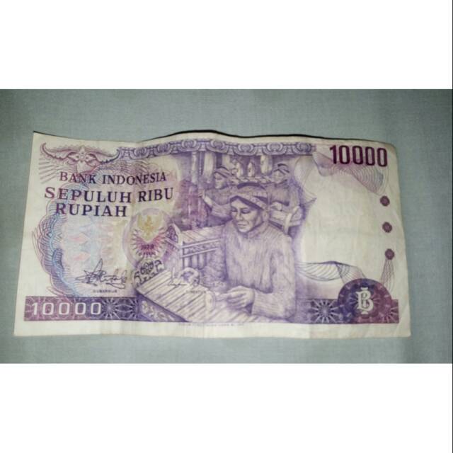 Uang Rp 10000 Gamelan 1979 Asli