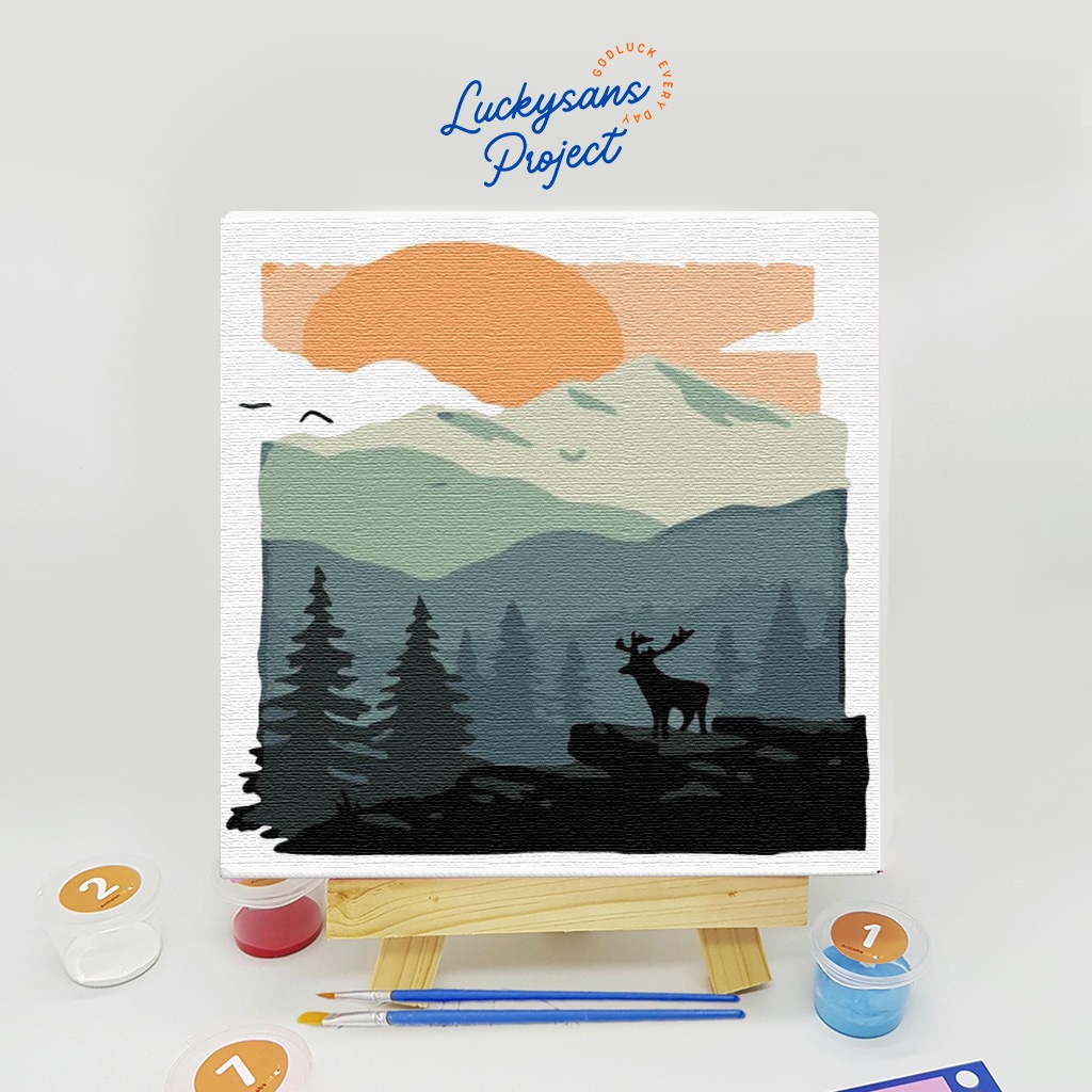 

DIY paint by number kit , paint by number pemandangan , aestetik , paint by number bunga , alat bantu melukis , menggambar