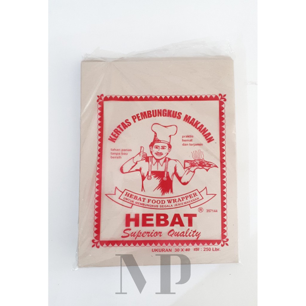 Kertas Nasi Besar 30x40 Cap Koki Hebat 250lbr Kertas Coklat Kertas Minyak Pembungkus Makanan Shopee Indonesia