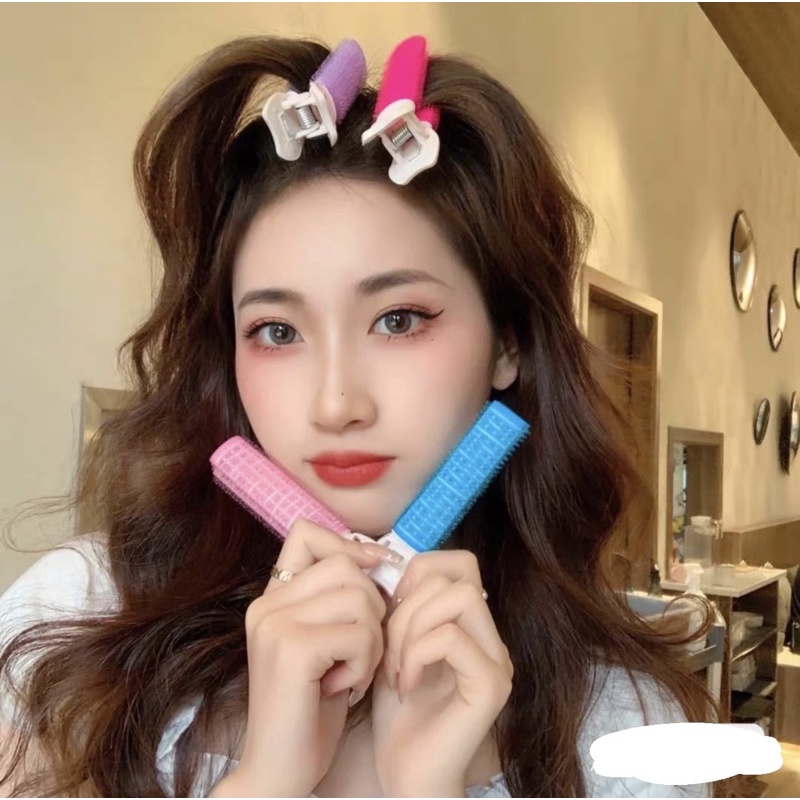 HAIR ROLLER PINS MEMBUAT RAMBUT BERVOLUME / ROLL RAMBUT VOLUME KOREA / KOREAN HAIR VOLUME ROLLERS / ROLL PONI JEPIT / PREMIUM HAIR ROLL VELCRO / JEPIT PONI KOREA 1 SET ISI 2 PCS