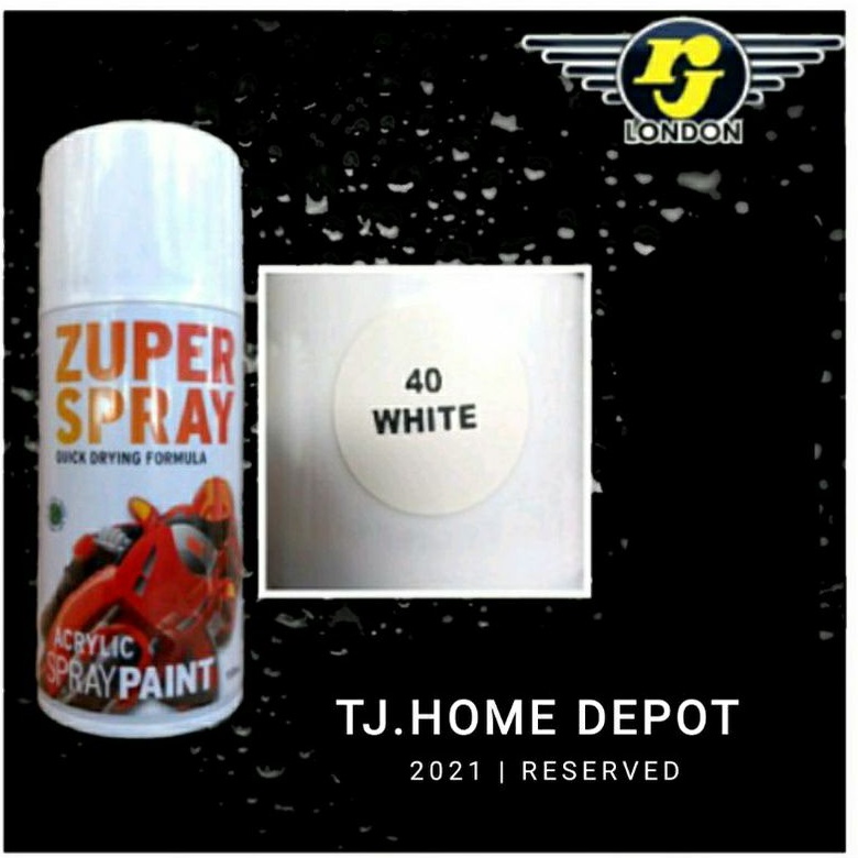 

Cat Semprot Pilox Zuper Spray White Putih RJ London P40 White