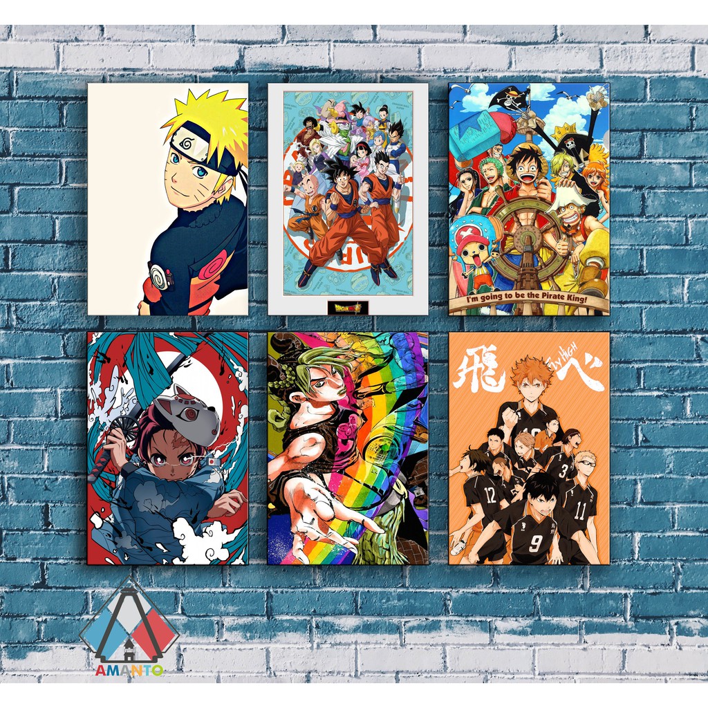 POSTER KAYU ANIME HIASAN DINDING DEKORASI KAMAR WALL DECOR ANIME