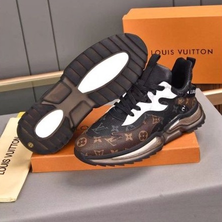 sepatu lv sneaker pria cowok mirror quality New lou is vuitton shoes men run away terbaru