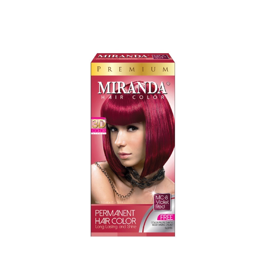 Miranda Hair Color (Cat Rambut Permanen) MC13 Rose Purple 30ml