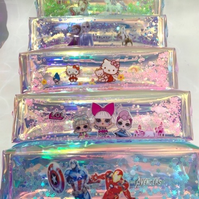 

~ KPOP ~ KOTAK PENSIL AIR MOTIF AVENGERS / BTS BT21 / DOMPET PENSIL AIR GLITTER BTS BT21 DISNEY