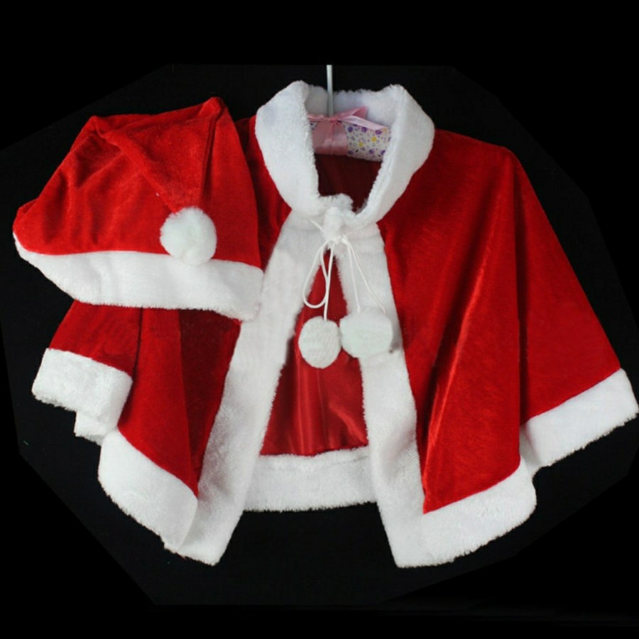 Christmas Cape Christmas costume Jubah merah santa Baju natal santa