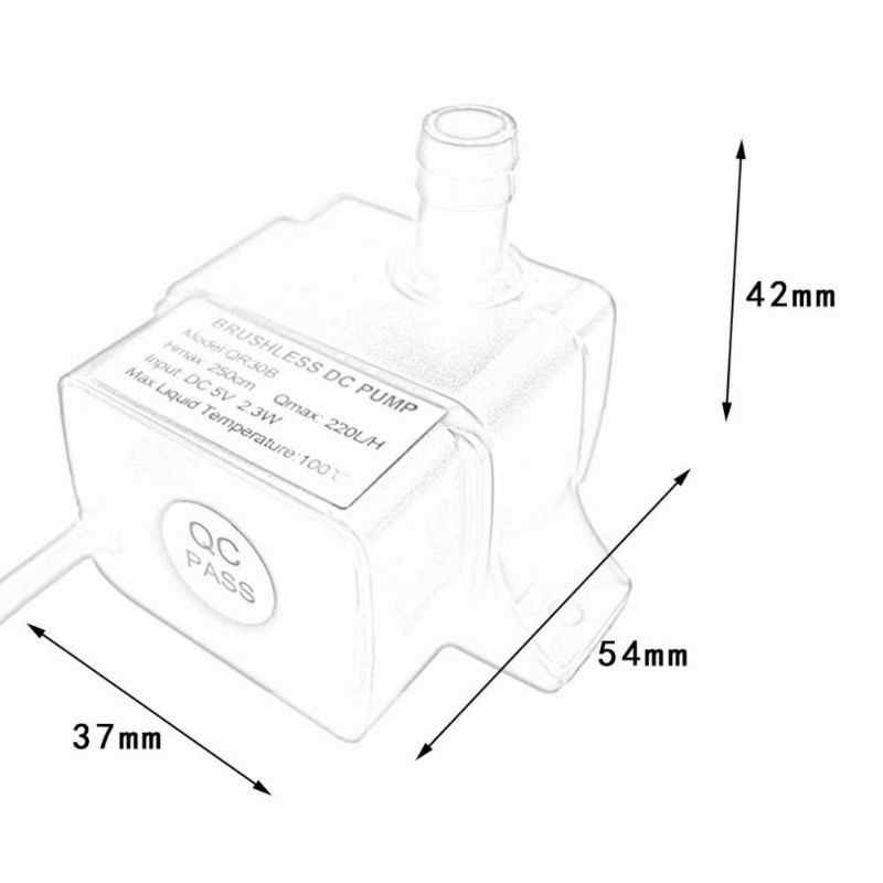 Nuansa - Pompa Air Celup Mini USB Submersible Water Pump DC USB 5V Pompa air aquarium ikan dll