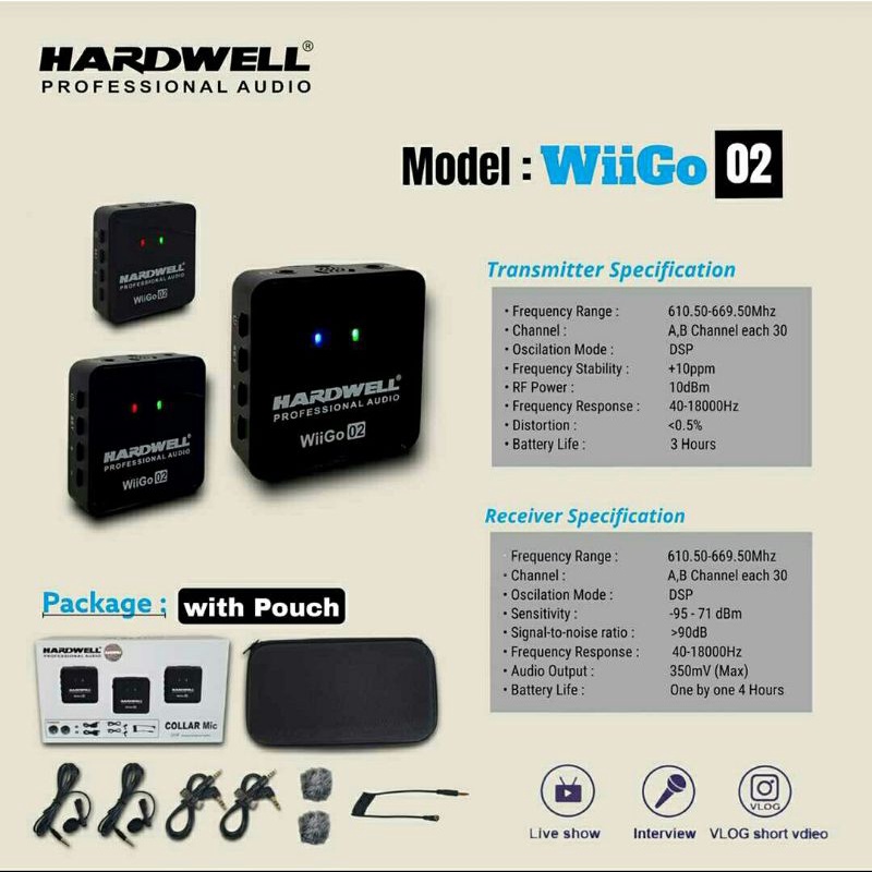 MIC WIRELESS VLOG HARDWELL WIIGO 02