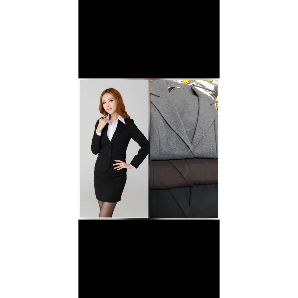 OH52 Original Blazer Vivaldi Blazzer Tartan Wanita Polos Import Ala Korea Style Kekinian Realpict