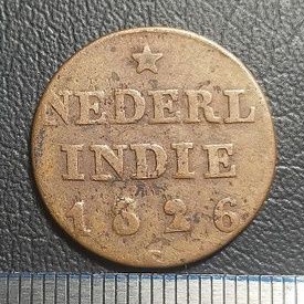 #22.NIS. UANG KUNO / KOIN KUNO 1/4 STUIVER NEDERL INDIE TAHUN 1826