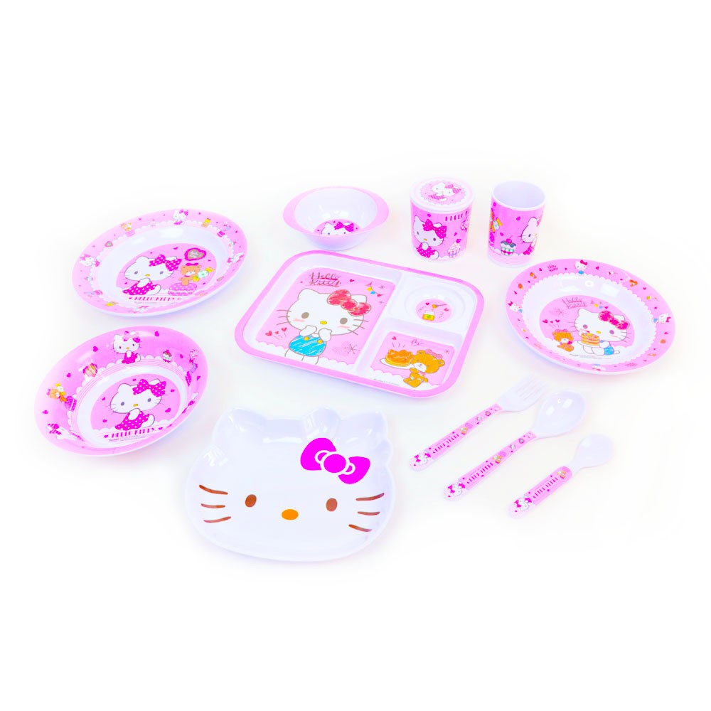 Dapurdia Tableware Children Gift Set 12 pcs Motif Hello Kitty