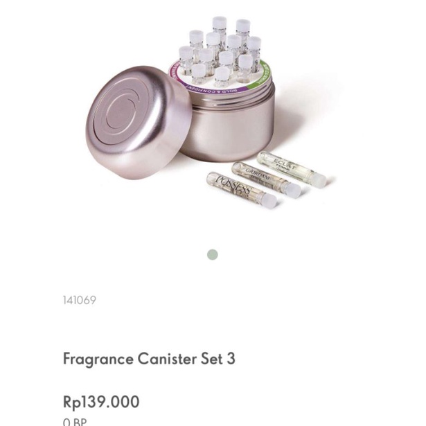 fragrance canister set 3 mini parfum /parfum sample