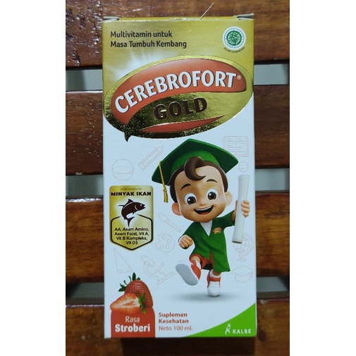 Cerebrofort Gold 100 ML / Rasa Jeruk / Multivitamin / Daya Tahan Tubuh Anak