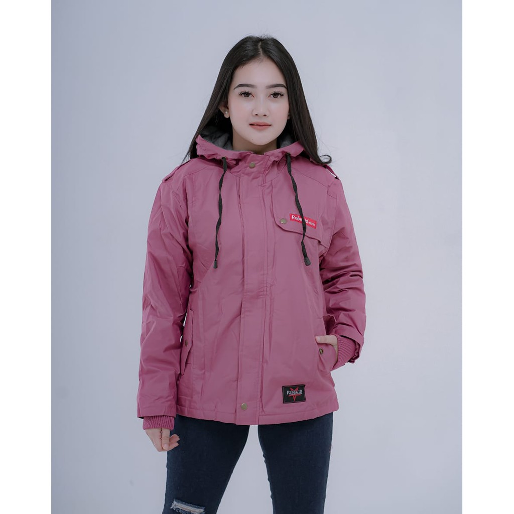 mecca_shop24-Jaket Wanita Parka Blazer Pink-Jaket Parasut Termurah-Jaket wanita Terlaris