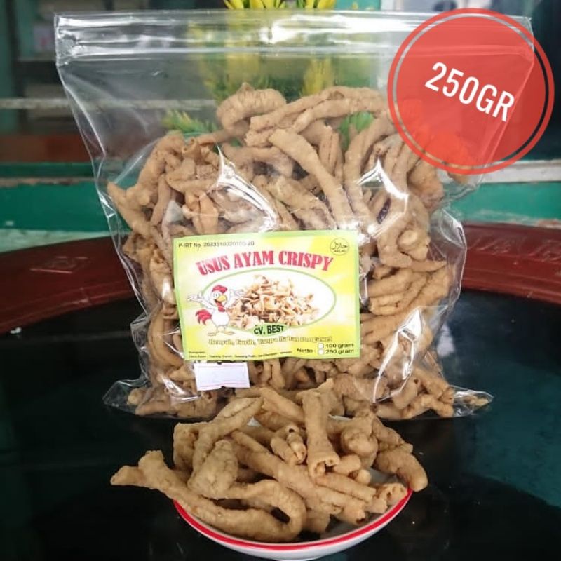 

Usus Ayam crispy 250gr Keripik usus ayam higienis dan enak